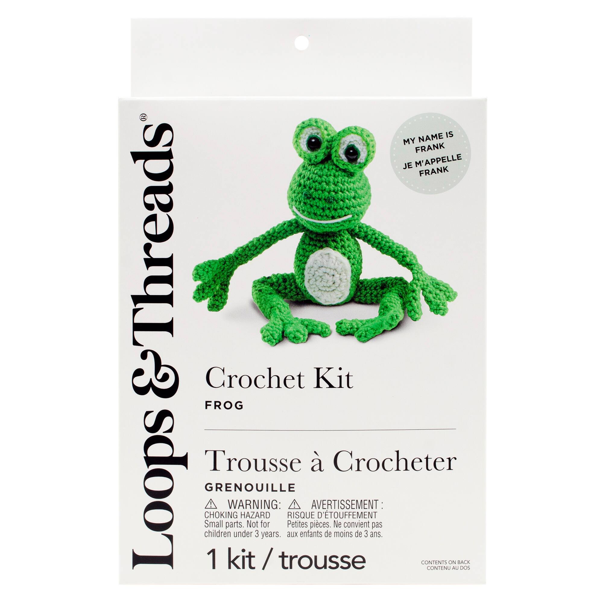 6 Pack: Intermediate Frog Amigurumi Crochet Kit by Loops & Threads®